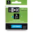 Dymo 12mm musta/valk tarrakasetti - Dymo tarrakirjoittimet ja tarrateipit - 45021 - 1