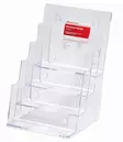 Esiteteline Office Depot 4-osainen A5 pöydälle kirkas - Esitetelineet - 135151 - 1