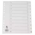 Hakemisto Q-Connect 1-10 PP ylileveä valkoinen - Hakemistot, rekisterit - 218031 - 1