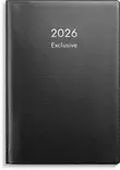 Kalenteri 2026 Exclusive musta muovikansi - Taskukalenterit - 398001 - 2