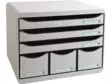 Laatikosto Exacompta Store-Box 6-osainen harmaa - Säilytyslaatikot, -kuutiot - 283441 - 1