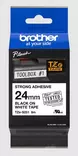 TZeS teippi 24mmx8m vahva musta/valkoine - Brother tarrakirjoittimet ja tarrateipit - TZe-S251 - 1