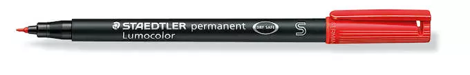 Merkkauskynä Lumocolor S pysyvä punainen - Merkkauskynät, -tussit - 126881 - 1