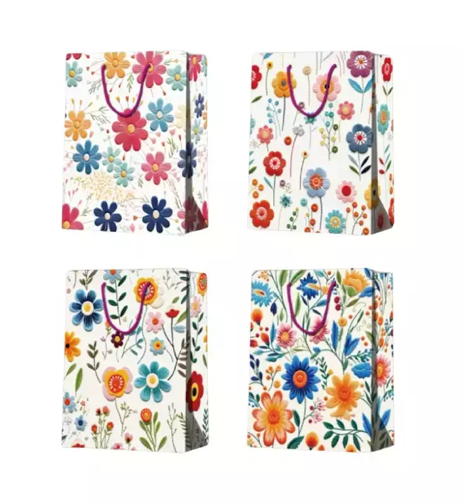 Lahjakassi 26x32/12cm Kukat - Pussit ja kassit - 183261 - 1