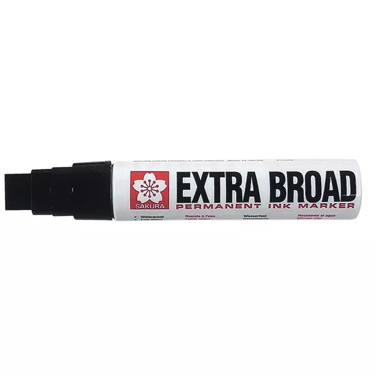 Huopakynä Sakura Extra Broad 17 mm musta - Merkkauskynät, -tussit - 23081 - 1