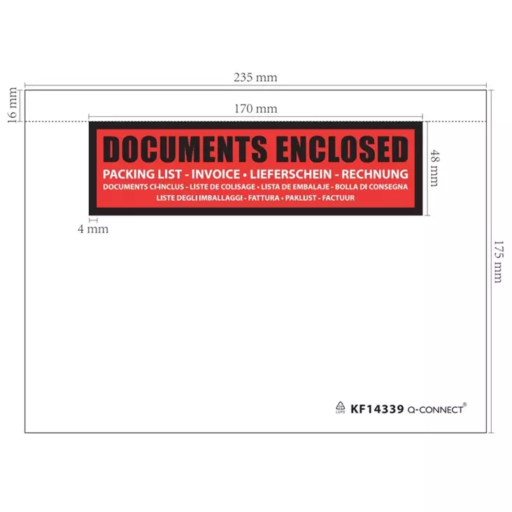 Tarrapussi Q-Connect C5 lähetysluettelo/ - Pakkaus- ja postitustarvikkeet - 366671 - 1