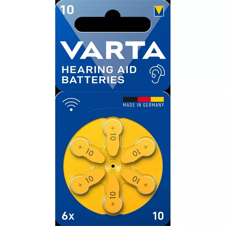 Paristo Varta Hearing Aid Batteries 10/6KPL - Paristot, varavirtalähteet - 395061 - 1