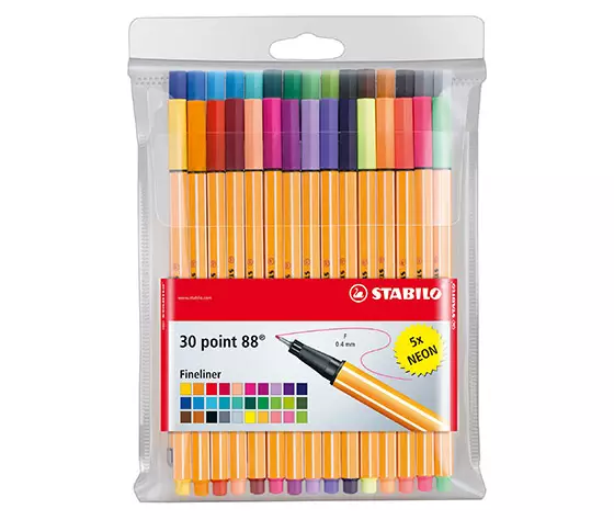 Kuitukärkikynä Stabilo värilajitelma 25+5 - Lyijykynät - 68871 - 1