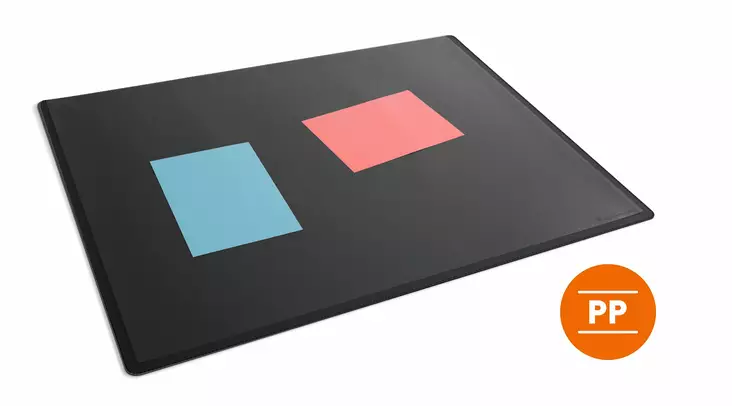 Durable kirjoitusalusta 65x52cm läpinäkyvällä PP-suojamuovilla, musta - Kirjoitusalustat - 723301 - 1