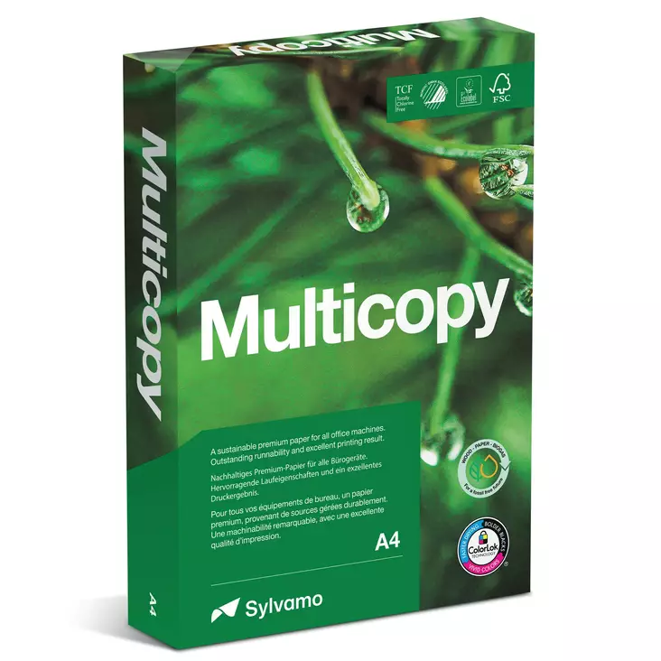 Multicopy kopiopaperi A4 75g/500 - Valkoiset tulostuspaperit - MULCO075X601 - 1