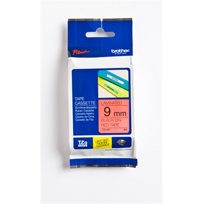 Brother TZ-421 9mm Pun/musta tarrakasetti - Brother tarrakirjoittimet ja tarrateipit - TZ-421 - 2