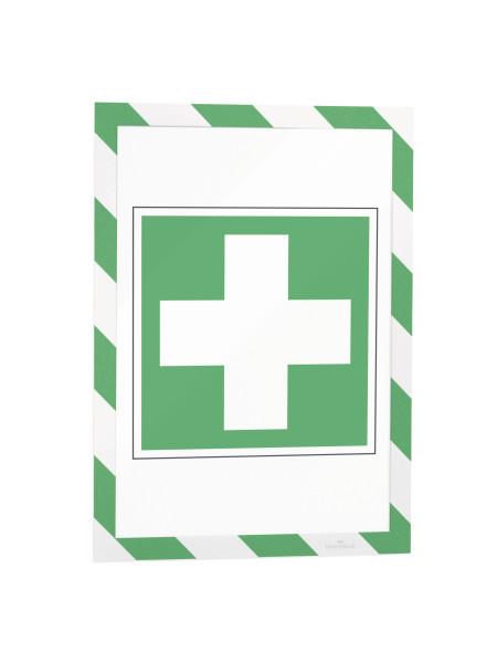 DURAFRAME® MAGNETIC SECURITY A4 5kpl Vihreä/Valkoinen - Magneettitaskut - 4945131 - 1