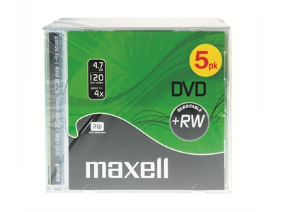 DVD+RW Maxell 4X 4.7GB/120min - Muistitikut, CD-, DVD-levyt - 393611 - 1