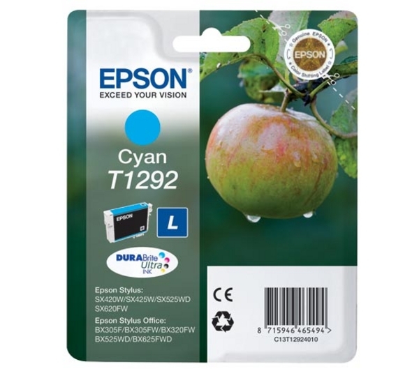Epson DURABrite T1292 syaani mustekasetti, 7 ml - Epson mustesuihkupatruunat - T12924011 - 1