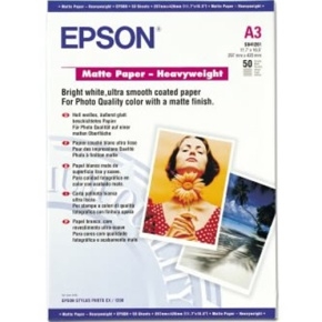 Epson Matte Paper Heavyweight A3, 50 kpl - Valokuva- ja erikoispaperit - S041261 - 1