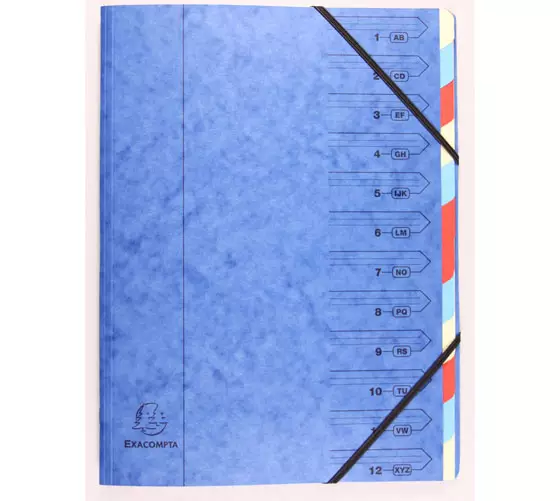 Esijärjestin Exacompta A4 12-os sininen - Kansiot - 66221 - 1