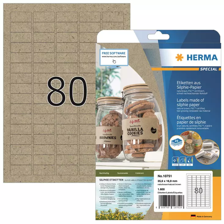 Herma label Silphie 35,6x19,6 (1600) - Paperitarra-arkit A5, A4 - HER10751 - 1