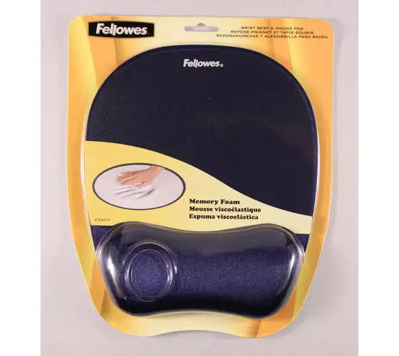 Hiirimatto rannetuella Fellowes Memory Foam sininen - Hiirimatot ja -alustat - 62911 - 1