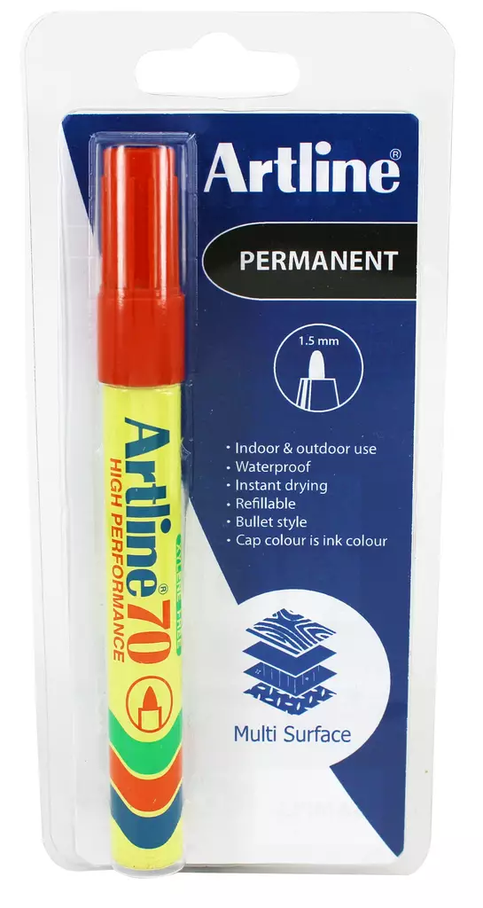 Huopakynä EK-70/C1 1.5mm punainen - Merkkauskynät, -tussit - ART007010B1 - 1