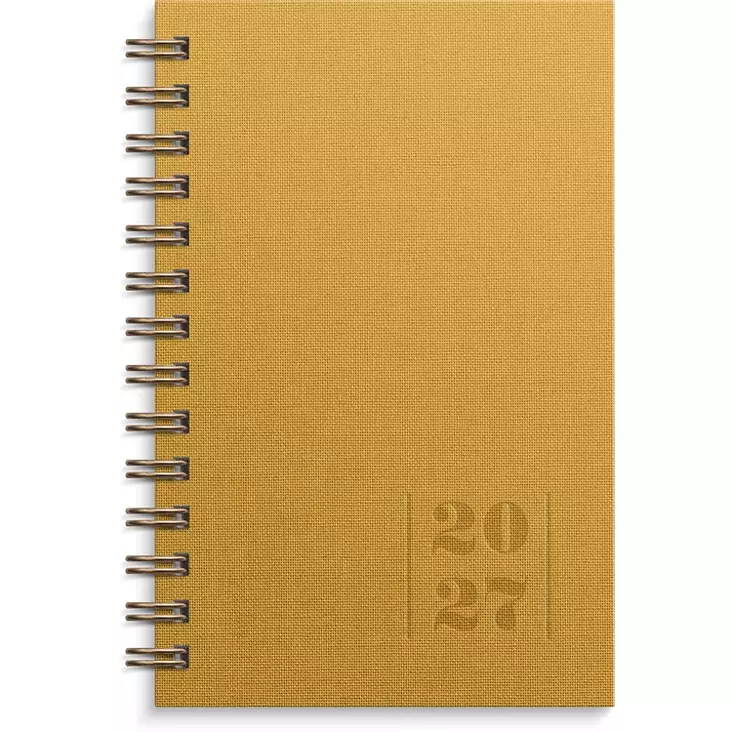Kalenteri 2027 Exclusive Textile sinapinkeltainen - Taskukalenterit - 10111 - 1