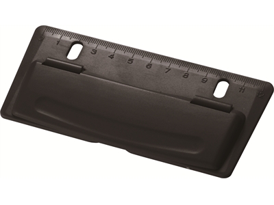 Kansiolävistäjä-viivain 3arkkia musta - Lävistäjät, rei´ittäjät - 253441 - 1