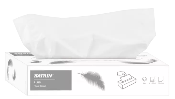 Kasvopyyhe Katrin Plus Facial/100 arkkia pkt - Suojaliinat, pefletit, kasvopyyhkeet - 206171 - 3