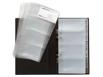 Käyntikorttirengaskansio 160 kortille. aakkosvälil - Käyntikorttitelineet ja -kansiot - 200421 - 1