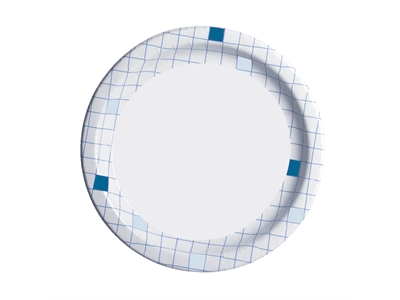 Kertakäyttöastia siniruutu lautanen 23cm/50 - Kertakäyttöastiat - 279501 - 1