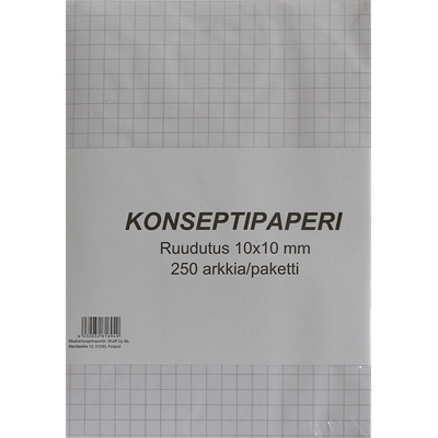 Konseptipaperi A4 10X10 ruudut/250 arkkia - Kirjoituspaperit ja lomakkeet, kortistot - 45981 - 1