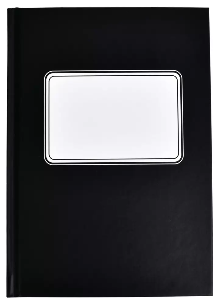 Konttorikirja A5/192 ruudutettu 7x7mm musta - Muisti- ja konttorikirjat - 12361 - 1