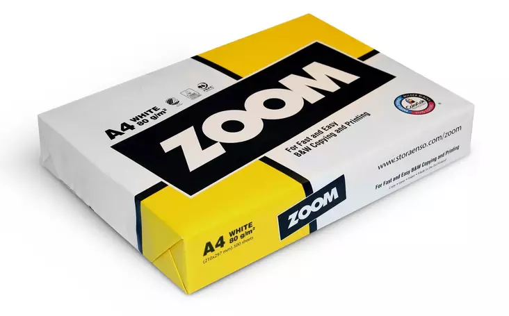 Kopiopaperi ZOOM A4 80g/500kpl - Valkoiset tulostuspaperit - 235111 - 2
