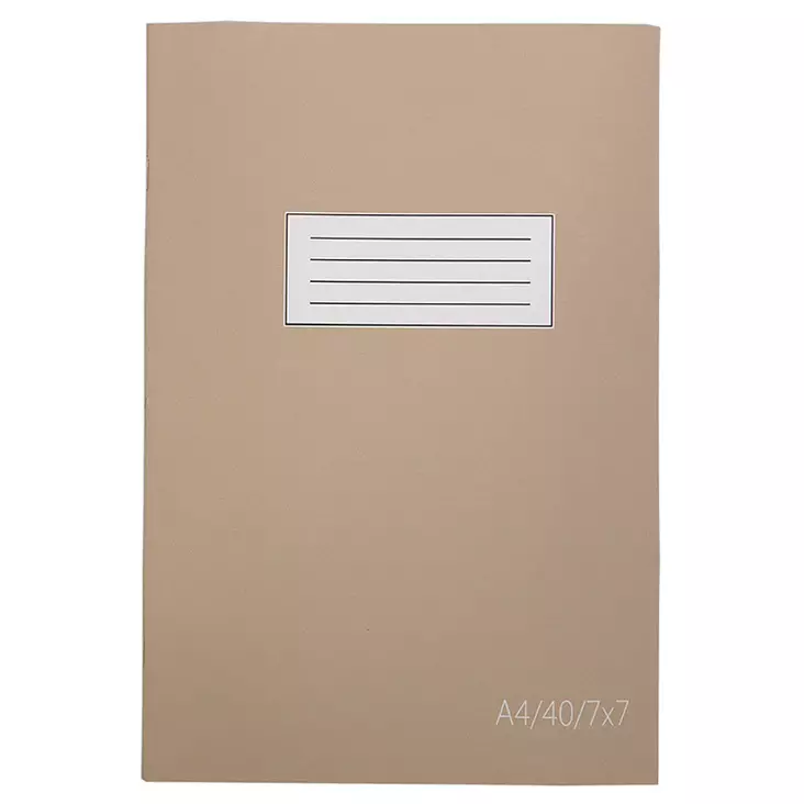 Kouluvihko ruskea A4/40 ruudut 7x7mm 20 kpl/pkt - Kouluvihkot - 11321 - 1