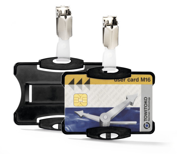 Kulkukorttikotelo Durable 8118 54x85mm 25 kpl, musta - Nimikortit, kongressineulat, kaulanauhat - 811801 - 1