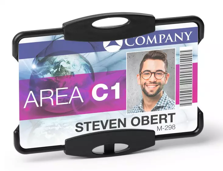 Kulkukorttikotelo Durable ECO avoin 1 kortille musta 10kpl - Nimikortit, kongressineulat, kaulanauhat - 898801 - 2