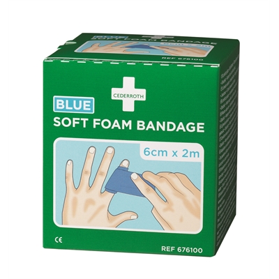 Laastari Cederroth soft sininen 6cmx2m/2 - Ensiapu, työsuojaus ja työterveys - 270041 - 1