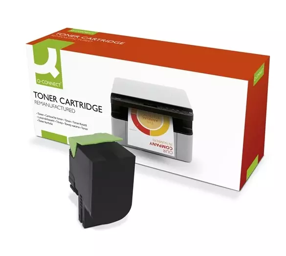 Laservärikasetti Q-CONNECT Lexmark 80C2SK0 musta 2,5K - Lexmark - 394931 - 1