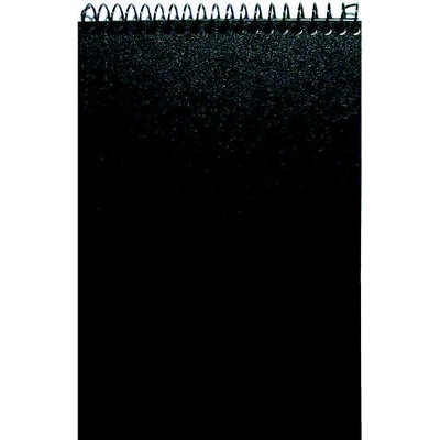 Lehtiö, muovikansi A6/50 musta, 7x7, kierre lyh. - Vihkot ja lehtiöt - 242071 - 1