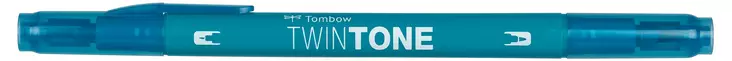 Marker Tombow TwinTone turquoisesininen 0,3/0,8 - Merkkauskynät, -tussit - TOM13071 - 1