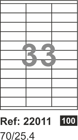 Monitoimitarra A4 33-os 70X25,4 100kpl - Paperitarra-arkit A5, A4 - F22011 - 1