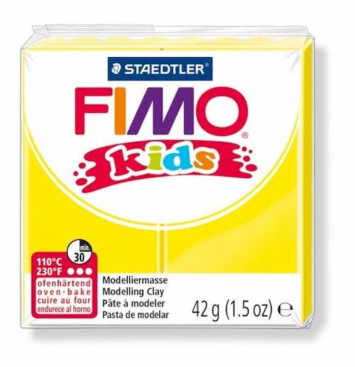 Muovailuvaha 42g FIMO Kids Keltainen - Muovailuvahat - 80301 - 1