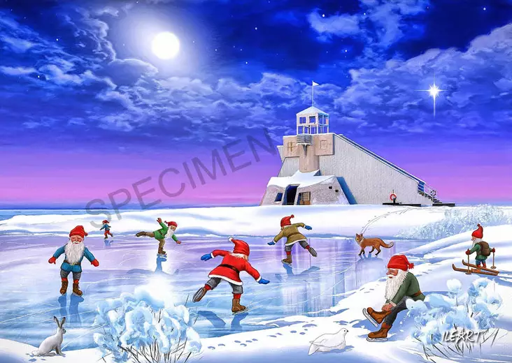 Nallikarin majakka joulukortti omilla tiedoilla - Joulukortit - OULU1 - 1