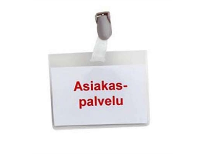 Nimikorttikotelo Durable muoviklipsi 60x90mm 25 kpl - Nimikortit, kongressineulat, kaulanauhat - 275521 - 1