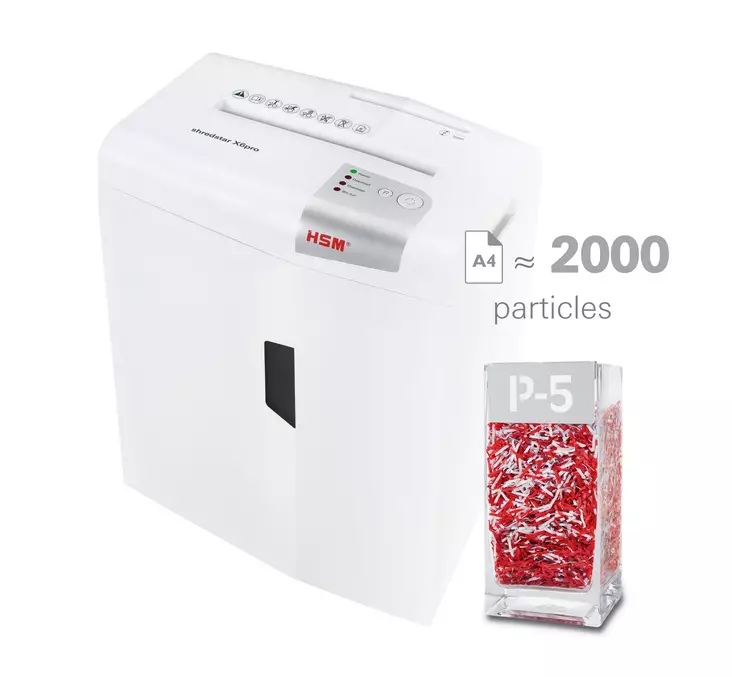 Paperintuhooja HSM Shredstar X6pro 2x15 ristiinleikkaava P5 - Paperintuhoojat - 1046111 - 1