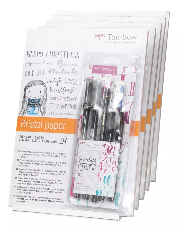 Piirustuslehtiö + kalligrafia myyntiteline (10) - Piirustus- ja luonnoslehtiöt - TOM15111 - 1