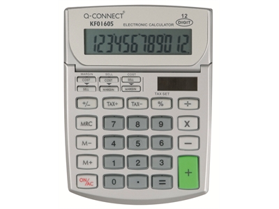 Pöytälaskin Q-Connect 12-numero pieni KF01605 - Pöytälaskimet - 387071 - 1