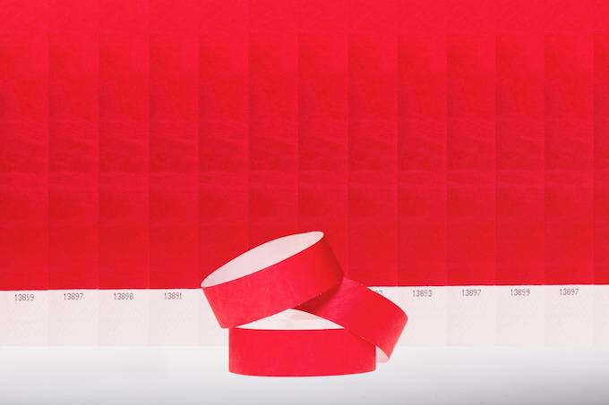 Ranneke tyvek "pääsylippu" punainen - Vihkot ja lehtiöt - 130411 - 1