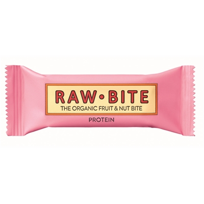 Rawbite Protein luomu 50g /12 kpl ltk - vegaaninen, maidoton, gluteeniton, ei lisätty sokeria - Suolaiset keksit ja välipalat - 752801 - 1