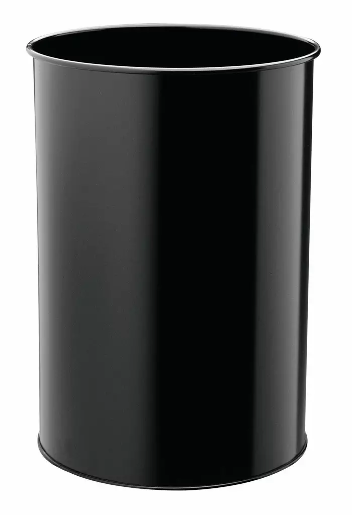 Roska-astia Durable Metal 30L pyöreä musta - Paperikorit, roskakorit - 330301 - 1