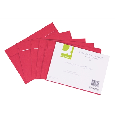 Tarrakuori C5 punainen Q-Connect/10 kpl - Kirjekuoret - 205041 - 1
