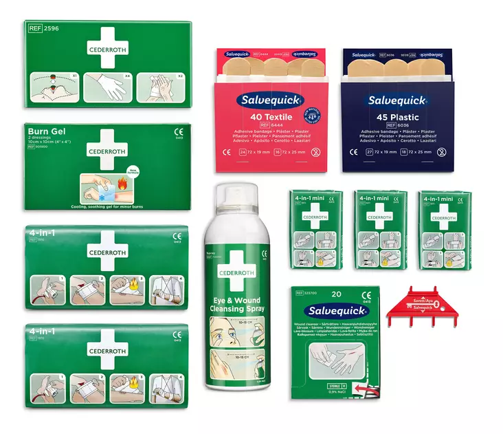 Täydennyspakkaus Ensiapuasemaan - Ensiapu, työsuojaus ja työterveys - 270081 - 2